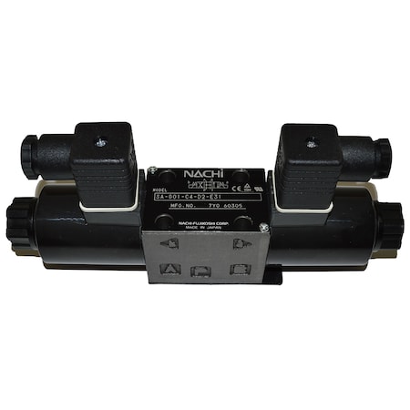 Nachi Hydraulic Valve, Dual Solenoid, D03, 24AC, Spring Center SA-G01-C4-D2-E31